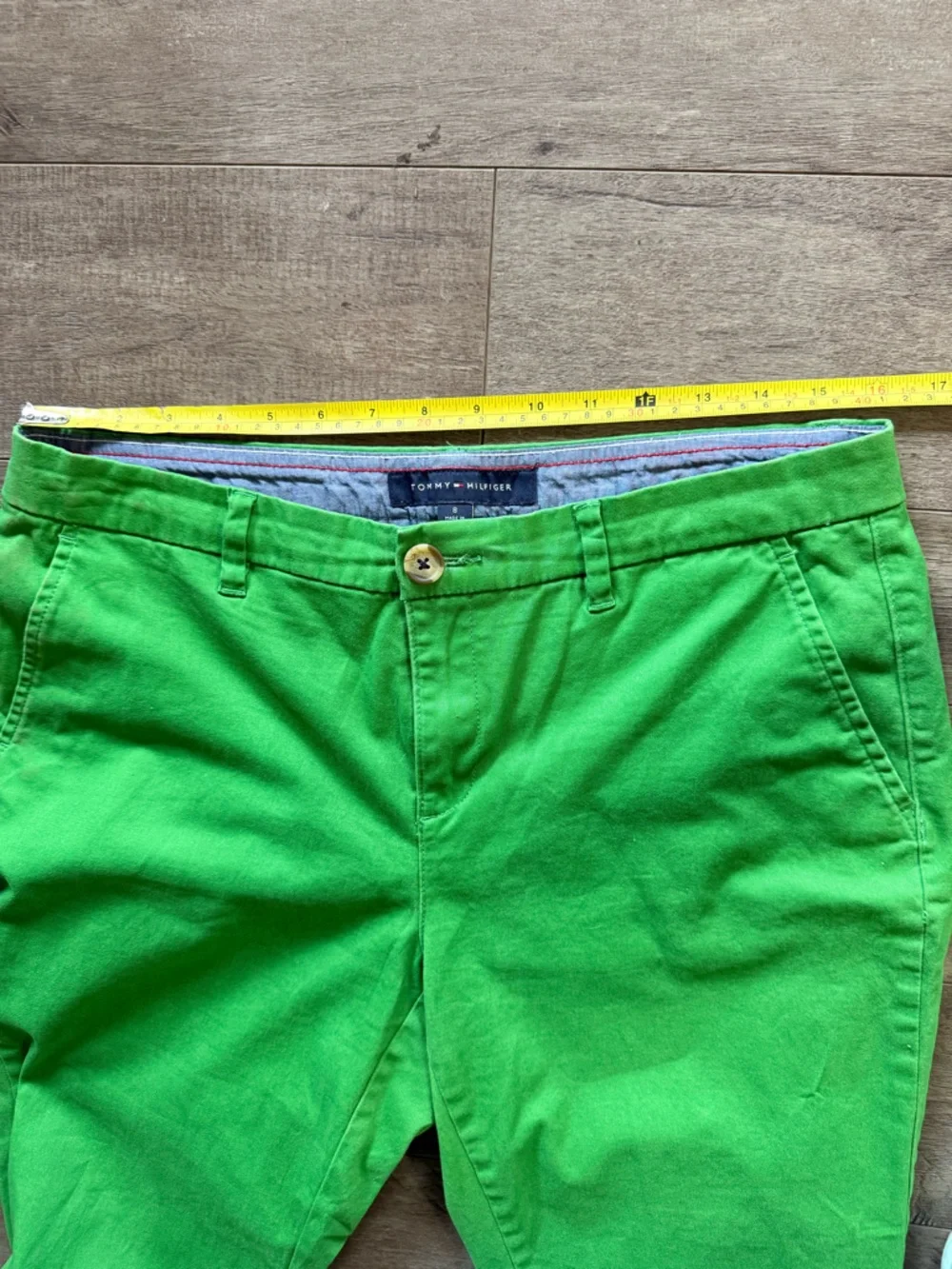 Tommy Hilfiger Green Cropped Chino Pants Women’s Size 8 - Picture 5 of 8